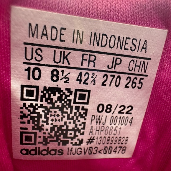 Adidas Women's Fuchsia/Blue/White RunFalcon 3.0 Running Shoe (HP6651) Size 10 - Picture 9 of 9